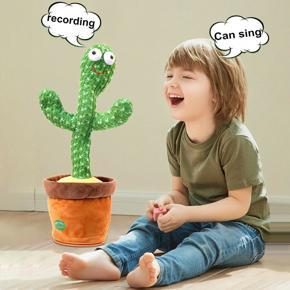 (GEARBEST)  Cactus Plush Toy Electric Singing Songs Dancing And Twisting Cactus Luminous Recording Learning To Speak Twisting Plush Toy Cactus Plush Toy Electric Singing Songs Dancing And Twisting Cac