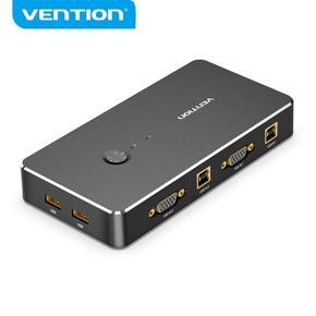 Vention HDMI KVM Switch USB 2.0 Switcher for Printer Monitor Keyboard Mouse 2 PCs Sharing 1 Device 4K/30Hz HDMI VGA KVM Switch