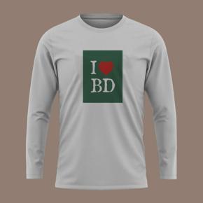 I Love BD Ash   long Sleeve T-Shirt For Men