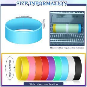 silicone bands for sublimation tumbler-27 * silicone straps(Yellow, Pink, Orange, Red, Purple, Grass Green, Turquoise, White, Black, 3 for each color)-mixed color