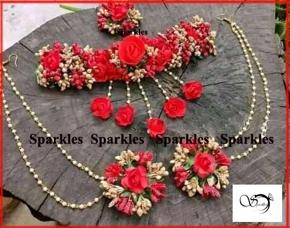 Artifisial Flower Jewellery set for Non-Bridal