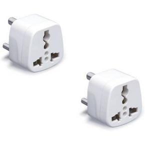Power Plug Pack Of 2 3 To 2 Pin Converter Plug 2 pin power Plug for Home/Office use