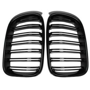 BRADOO Front Bumper Kidney Grille Dual Line Mesh Grille for-BMW X3 X4 F25 F26 2014 2015 2016 2017, Glossy Black