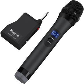 FIFINE K025 WIRELESS HANDHELD MICROPHONE SYSTEM, BATTERY-POWERED FOR KARAOKE NIGHT