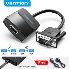 Vention VGA to HDMI Adapter 1080P VGA Male to HDMI Female Converter Cable With Audio USB for PS4/3 HDTV VGA HDMI Converter