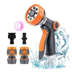 ARELENE Garden Spray for Garden Hose, 8 Adjustable Watering Patterns, High Pressure Hand Sprayer, Garden Spray