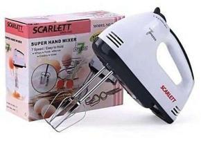 Scarlett - Electric Egg Beater And Mixer for cake Cream - White