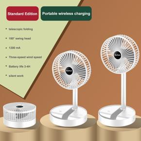 Rapoo Retractable Folding Portable USB Rechargeable Household Electric Fan Outdoor Dormitory Desk Desktop Fan