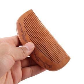 Wooden Comb for Curly Hair Natural Peach Wood Head Massage Comb Anti Static Closed Tooth Comb Hair Care Wood Tools Fine Tooth Beauty Accessories