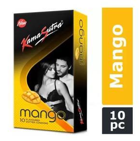 Kamasutra MANGO Flavour Dotted Condoms pack of 10Pcs