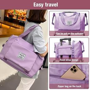 Women Traveling bag Waterproof Big size Travel Handbag for girls Sports Fitness Bag Adjustable Gym Yoga Bag - Travel Bag
