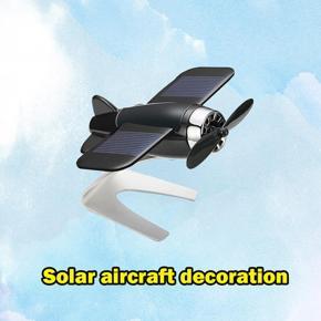 Black Non-slip Airplane Solar Energy Rotate for Car Decoration Automobile Dashboard Aircraft with perfume
