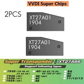 2Pcs VVDI Super Chip XT27A01 XT27A66 Transponder for ID46/40/43/4D/8C/8A/T3/47 for VVDI2 VVDI Mini Key Tool