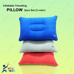 Inflatable Soft Head Travelling & Camping Pillow ; Easy to use, Easy to Carry
