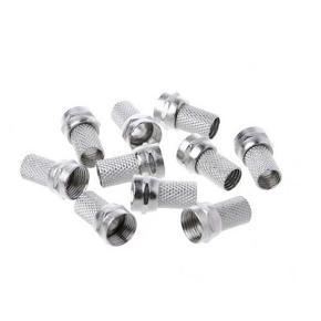 10 Pcs Connector Screw On Type For RG6 Satellite TV Antenna Coax Cable Twist-on