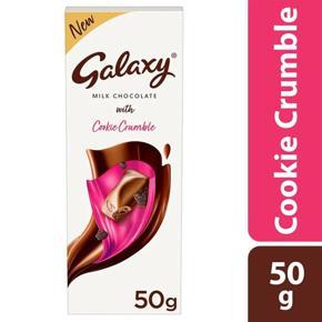 Galaxy Milk Chocolate With Cookie Crumble - Premium Quality, Rich & Creamy Texture, 50gm