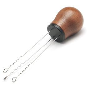 ARELENE Needle Espresso Coffee Stirrer, Stirring Tool for Coffee Distribution Powder Handle Professional Barista Walnut Wood