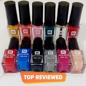 Pack of 12 - MISS ROSE PEELOFF NAIL PAINTS (NEW)
