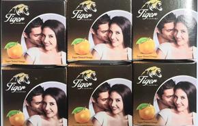 Tiger Condom - super dotted Condoms orange Flavour - Combo Pack - 3x6=18pcs