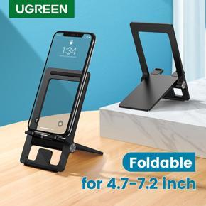 UGREEN Cell Phone Stand for Desk Adjustable Phone Holder Dock Compatible for iPhone 12 11 Pro Max XS XR 8 Plus 6 7 6S Smart_phone, Samsung Galaxy Note20 S20 Ultra S10, Foldable and Portable