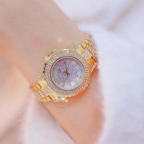 BS Women's Fashion Watch Luxury Rhinestone Stainless Steel Strap Delicate Elegant Waterproof Quartz Watch