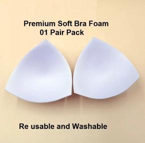 Foam 2 Pcs Premium and Soft and Comfortable and Washable and Reusable Foam for Inside Bra's