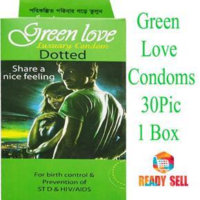 Green Love Condoms 30Pic 1 box