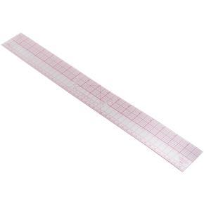 XHHDQES 2X Drawing Tool Squares Angles Parallel Line Soft Plastic Metric Ruler Clear Pink