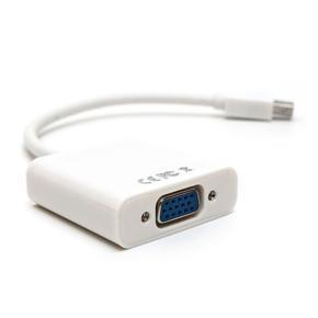 Protable Mini DP Displayport Male To VGA Female Video Conversion Cable Adapter - white