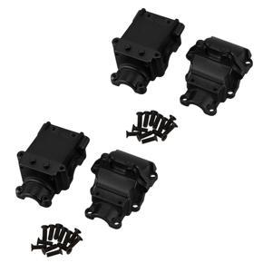 ARELENE 2X Metal Wave Box Gear Box Upper and Lower Cover 144001-1254 for 1/14 WLtoys 144001 RC Car Spare Parts,Black