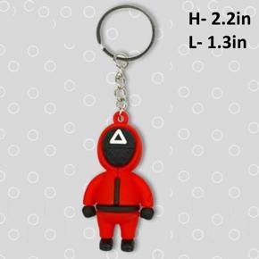 Cute Squid Game Character Epoxy Keychain, Squid Game Pendant, Squid Game Cosplay Decoration Keyring