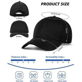 blank baseball caps-20 x caps-Black