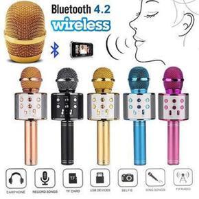 Wireless Bluetooth Karaoke Handheld Microphone USB KTV Player Bluetooth Mic Amplifier Speaker Record Music Microphones