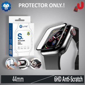 LITO S+ - 3D Curved - Watch Screen Protector - 44MM - Full Coverage - Smoothly Touch - Strongest Edges
