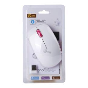 2.4G Wireless Mouse E-1070 Optical Computer Mouse Ergonomic Mice For Laptop - white&pink