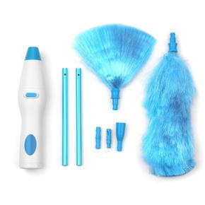 Handheld Batt-ery Operated Electric Spin Duster Feather Duster Retractable Microfiber Cleaning Brush Hand Dust Duster Brush Dust Removal Tool with 2 Brush Head