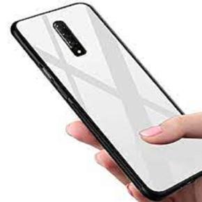 OnePlus 7 Pro Luxury Shockproof TPU Bumper Back Glass Back Cover Glass Case