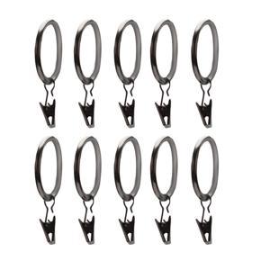 10Pcs Metal Shower Curtain Rings Clips Bathroom Drape Hook Hanger Clamps Holder