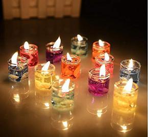 Jelly Mini Glass Candles Pack of 12