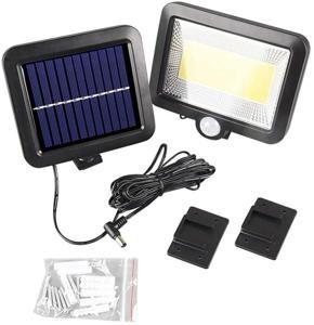 Solar Sensor Lights Outdoor, 100 LED COB Split Motion Sensor Wall Light, IP65 Waterproof Solar Power Lamp with Adjustable Solar Panel for Patio, Porch, Barn, Garage
