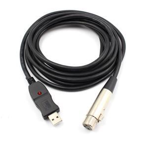 BRADOO USB Microphone Cable 3 Meter Microphone Cable Computer USB to XLR Microphone Connect Computer Cable Audio Cable Adapter