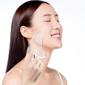 Crystal Gua Sha Board Face Body Skin Care Scraping SPA Massage Scraping Board -