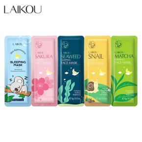 Laikou 3g sleeping mask Five pcs Mixed Sakura matcha Snail Seaweed Rejuvenetion