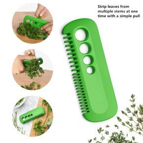 mm Herb & Kale Striping Comb, Multipurposed Kitchen Vegetables Leaf Comb Peeler Handle