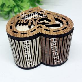 HarnezZ Secret Portable Wood Ring Box for Engagement, Proposals and Wedding Ceremony