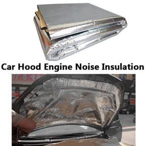 Car Hood Engine Firewall Heat Mat Deadener Sound Insulation Deadening Material Aluminum Foil Sticker 140cm x100cm