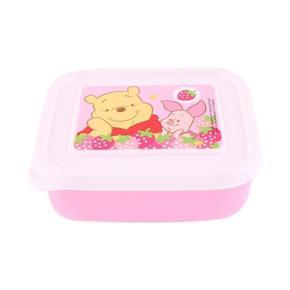 Plastic Lunch Box - White and Pink