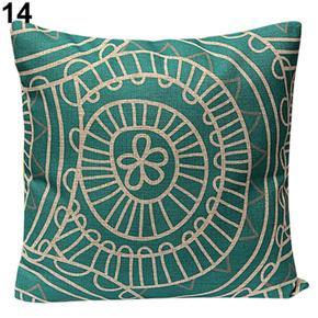 Vintage Flower Geometry Printing Throw  Pillow Case Cushion Cover Home Decor