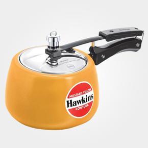 Hawkins Contura Pressure Cooker Ceramic Coating 5L - Yellow Color