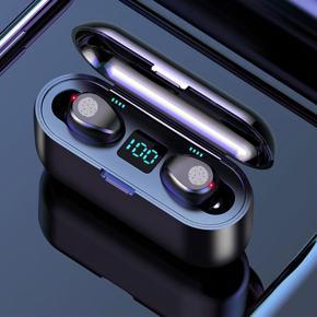 F9 Tws With Power Display Touch Wireless 5.0 Binaural Waterproof With 2000Mah Charging Box - Earbuds - Bluetooth Headphone - Bluetooth Headphone - Air Buds - Tws